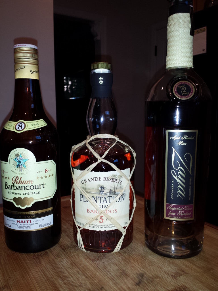 Rum tasting winners: 12-year Trinidad, 5-year Barbados, 8-year Haiti